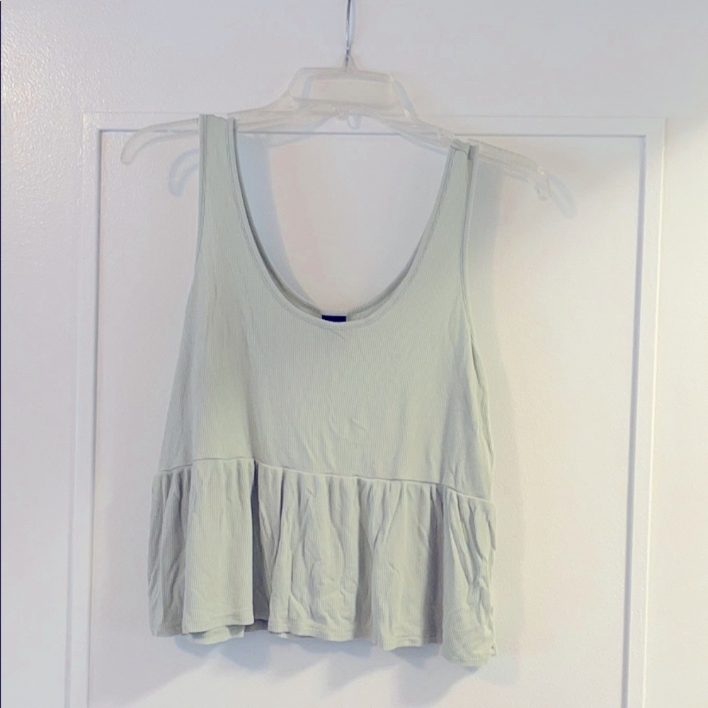 Rib knit peplum tank top by Wild Fable